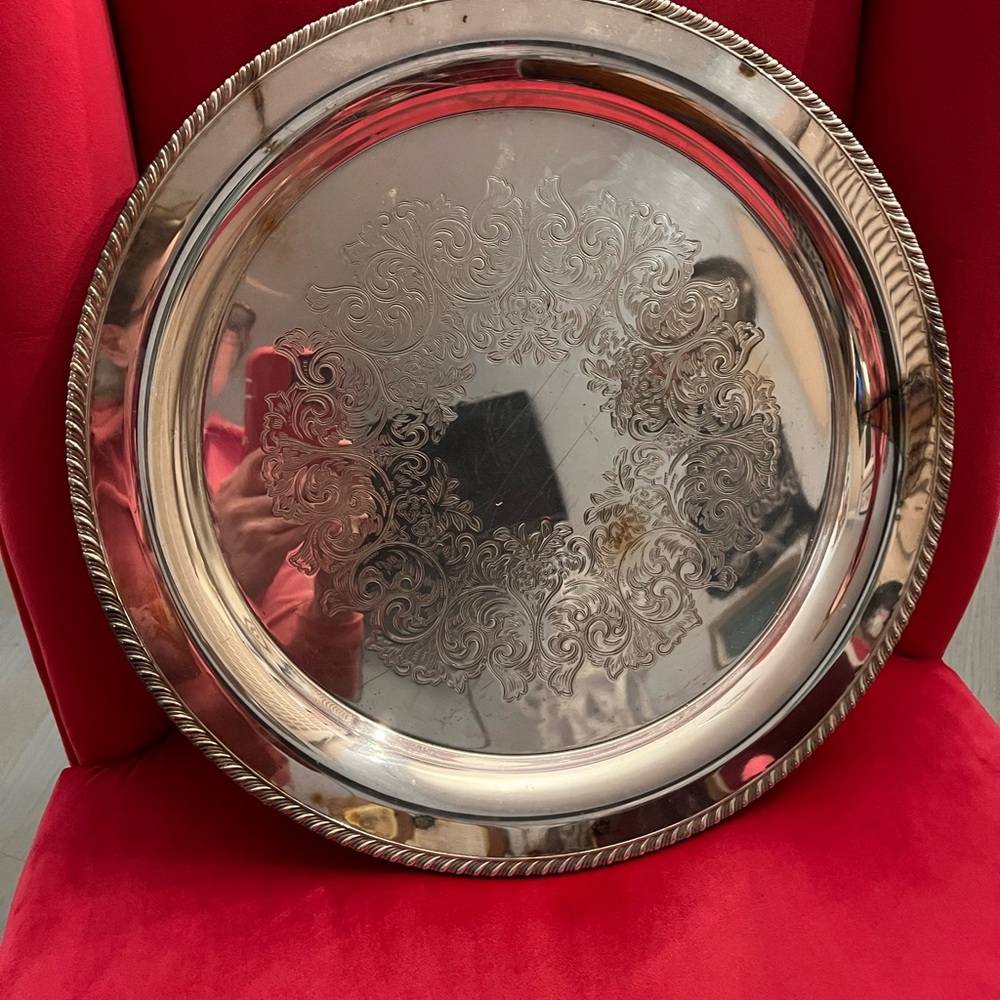 🍽️WMA ROGERS SILVER SERVING PLATTER🍽️ - Picture 3 of 8